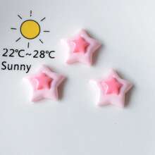 10pcs Cute Double-Layer Star & Heart Shaped Refrigerator Magnets, Creative Birthday Party Wedding Decor Fridge Stickers, Assorted Colors For Office, Whiteboard, Home, Kitchen Decoration