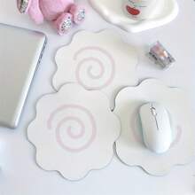 Tappetino da tavolo a forma di fiore, bellissimo tappetino per mouse con design a forma di pesce, fondo in gomma antiscivolo, semplice decorazione per ufficio