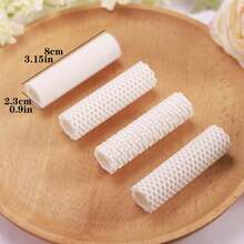 1pc/4pcs Polymer Clay Texture Roller, Earring Ceramic Stamp Jewelry, Embossing Ceramic Texture Roller, For Jewelry Making (Texture) - White - View 2