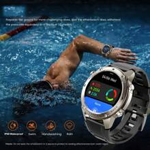 Military Rugged GPS Smartwatch For Men, 1.43" AMOLED Display, 50M Waterproof, 500mAh Battery, BT5.3 Calls, Altitude, Atmospheric Pressure, Compass, 170+Sports Tracking, Fitness Tracker For Outdoor, Climbing, Camping, Running, Gym, Compatible With Android & IOS