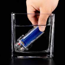 3pcs Transparent PP Plastic Waterproof Cigarette Case & Lighter Holder, Mini Creative Dual Use Waterproof Cigarette Box & Lighter Case, Cigarette Storage Box - Transparent - View 3
