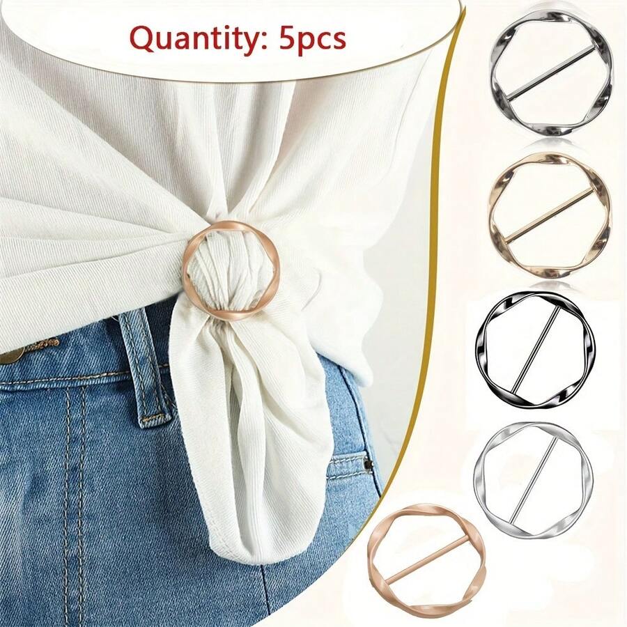 5-Piece Versatile Metal Clips And T-Shirt Set - Easy Assembly Accessories And Pillar Cinch Accessories For Sewing And Needlework - 5 cái - Xem 1
