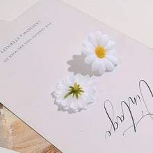 20/100pcs Artificial White Daisy Headpiece, Suitable For Hat Decoration, Cake Decoration, DIY Handicraft Decoration, Indoor Decoration Aesthetics, Graduation Gift Decoration Flowers, Bedroom Decoration, Wedding Decoration, Yellow Small Daisy Flower Whole Pack Wholesale, Handmade Woven Flower Garland, Dessert Table Backdrop, Photography Props Floral Accessories, Durable Non-Fading Decorative Flower Head, Artificial Small Daisy - Small Daisy Flower Head - View 9