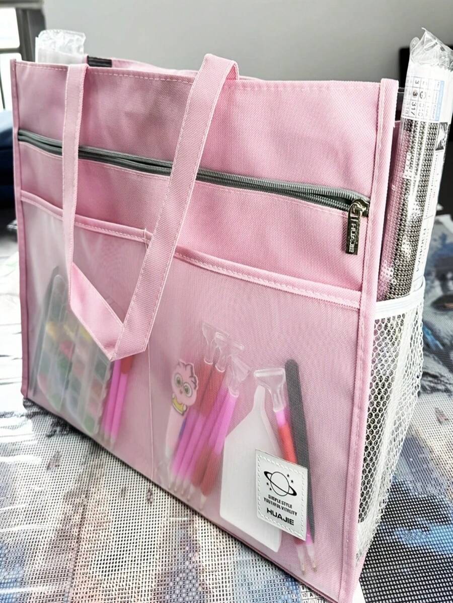 1pc Diamond Painting Tool Bag, Fits A3/A4 LED Light Pad, Diamond Painting Kits, Suitable For Handicraft, Art, And Painting Supplies