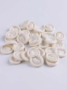 Latex Finger Cots For Nail Art, Disposable Rubber Finger Protectors, Pink,White, Black 50/100pcs/Pack - Multicolor - View 6