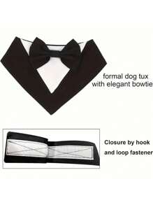1pc British Style Wedding Pet Bib Scarf With Hook And Loop, Dog Triangle Drool Bib