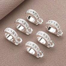 1/3/5pcs Real 18K Gold Plated Brass Zirconia Bail Bead Spacer Buckle Connectors Spring Buckle Clasp Clip Buckle For DIY Jewelry Making Finding Bracelet Necklace Pendant