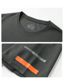 1 Stück Vintage-Stil Sweatshirt mit Schwergwicht, 100% Baumwolle Kurzarm Lässig Oberteil, Weiß/Armeegrün, Unisex