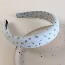 1 件可爱女士碎花发带头饰，适用于洗脸和发髻、发带、发箍头带 - 藍色 - 查看 7