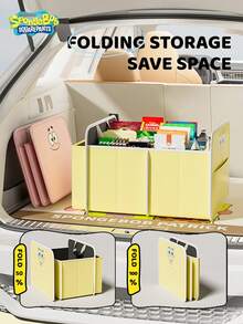 SPONGEBOB 1 Stück Auto Kofferraum Aufbewahrungsbox - Essenzielles Autozubehör, Autolagerbehälter, praktischer Fahrzeug-Organizer für das Autoinnere.