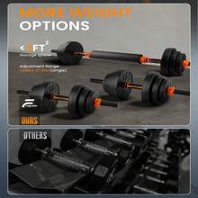 Fragraim Adjustable Dumbbells, 66 Lbs Free Weights Dumbbells Set With Upgraded Nut, Weight Set For Home Gym, 3 In1 Used As Barbell, Dumbbell, Push Up Stand, Workout, Suitable Men Women - Black - View 8