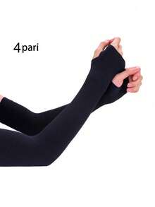 4Pairs UV Sun Protection Arm Sleeves For Men Women Youth, Compression Cooling Sleeve Cover With Thumb Hole For Cycling, Driving, Running, Riding, Fishing, Golfing And Outdoor Sports - Multicolor - View 14