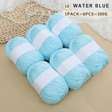 6pcs/Pack, Silk Blended Knitting, Soft & Lightweight Beige Color Friendly Crochet - Suitable For Sweaters, Scarves, Hats, Cardigans And Jackets In Various Colors, Handmade Knitting Ball (300g) - 6-pack - View 15