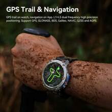 Military Rugged GPS Smartwatch For Men, 1.43" AMOLED Display, 50M Waterproof, 500mAh Battery, BT5.3 Calls, Altitude, Atmospheric Pressure, Compass, 170+Sports Tracking, Fitness Tracker For Outdoor, Climbing, Camping, Running, Gym, Compatible With Android & IOS