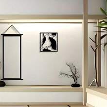 1pc Elegant And Minimalist: An Elegantly Designed Metal Plate For Christmas, Depicting An Artistically Affectionate Couple. It Is A Wall Art Piece. Suitable For Offices