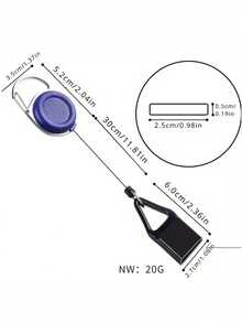 1/3 件便携式伸缩打火机挂钩带钥匙链，防丢失打火机线适用于常规尺寸打火机轻便耐用的塑料金属夹，白色挂绳，皮带夹