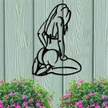 One Art Deco - Style Geometric Metal Wall Mural, A Minimalist - Line Iron Wall Mural And An Elegant Hanging Ornament. Measuring 10.71" X 15.75", It's Suitable For Decorating Homes, Patios And Balconies. It's An Excellent Gift For New Homeowners. Suitable For Modern Home Decoration