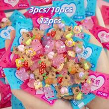 3 piezas/10 piezas/12 piezas Juguete mini de animal sorpresa fosforescente en bolsa ciega, capibara adorable coleccionable de modelo 3D realista