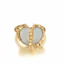 9pcs Asymmetrical Gemstone Crystal Agate Freeform Cats Eye Bloom Split Rings