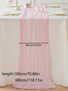 1/3/6 piezas Mantrunner de gasa rosa para primavera y Pascua, color azul claro, estilo bohemio rústico para decoración del hogar, fiesta de bienvenida de bebé, boda y cumpleaños