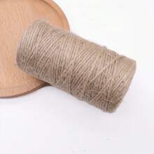 2mm 200M/100M Natural Vintage Jute Rope Twine Roll Yarn Sewing Crafts Jute Cord Thread Wedding Gift Wrap Ribbon Bows Handmade DIY Party Christmas Decoration