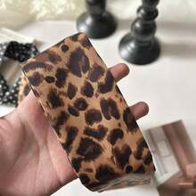 1pc New Fashionable Leopard Print Headband/Neck Scarf/Bandana, Versatile Street Style Accessory - Leopard - View 3