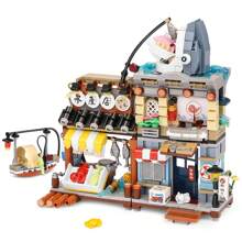 Mini Particle Building Blocks, Foldable Japanese Street Scene Assembly Ornaments, Multiple Colors To Choose From, 3D Stereo Puzzle, Desk Decoration, Adult Holiday Gifts For Men And Women Christmas Halloween Thanksgiving Gifts