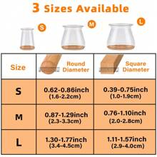 12/24/32PCS Chair Leg Floor Protectors, Furniture Pads For Hardwood Floors, Furniture Sliders For Chair Legs, Rectangle Floor Protectors For Chairs, Silicone Chair Leg Caps Cover,Effectively Protect The Floor