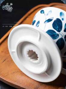 1pc Household Drip Style Ceramic Coffee Cup, Hand-Painted Vintage Coffee Filter Cup, Reusable Ceramic Coffee Filter, Easy To Clean, Origami Design For Fast Filtering, Suitable For Home And Office Use Back To School