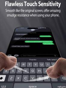 6片装隐私屏幕保护膜，兼容 17/16/16e/15/14/13/13 Pro/12/11/17 Pro Max/17 Air/16 Pro Max/15 Pro Max/14 Pro/Plus/Mini/X/XR/XS Max/7/8/SE2/SE3，9H+钢化玻璃，兼容Dynamic Island，防刮花，全覆盖，隐私防窥 - 黑色 - 查看 8