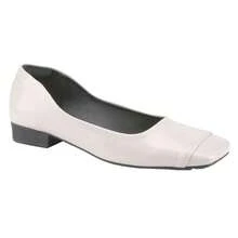Belovely Women's Square Toe Slip-On Ballet Flats | Classic Very Low Block Heel Casual Shoes [Mary Jane-2] Elegant Footwear - 米色 - 查看 3