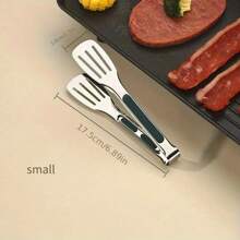 Stainless Steel Kitchen Clamp Cover - Non-Slip Handle, Metal Food Tongs For Cooking, Serving And Grilling - Multi-Cookware And Kitchen Accessories For Salads, Bread And Roasts - Kitchen Tools And Supplies For Home, Restaurant And Commercial Kitchens