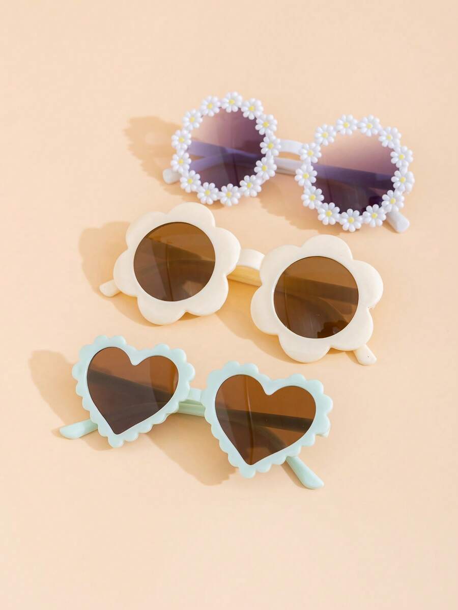 3 pezzi Di Occhiali Da Sole Alla Moda Con Design A Orecchie Di Orso - Carini Per Adolescenti, Viaggi, Fotografia, Attività All'aperto