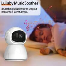 CDYCAM New 5.0 Inch Wireless Video Baby Monitor IPS Screen With Nanny PTZ Camera Two Way Audio VOX Lullaby Camera Wireless Protection Detection Smart Nanny Camera Electronic Baby Mother Kids Two-Way Audio Night Vision Cry Babies Feeding With Temperature Display Screen With Long Battery Life Night Vision USB Charge