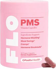 O Positiv FLO PMS Vitamins For Women, 30 Servings (Pack Of 1) - Proactive PMS Relief - Targets Hormonal Breakouts, Bloating, Cramps, & Mood Swings With Chasteberry, Vitamin B6, & Lemon Balm - Kẹo dẻo PMS (Gói 2 viên) - Xem 9