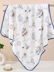 1pc Baby Skin-Friendly Soft Swaddle Blanket, 85*85cm, All Seasons