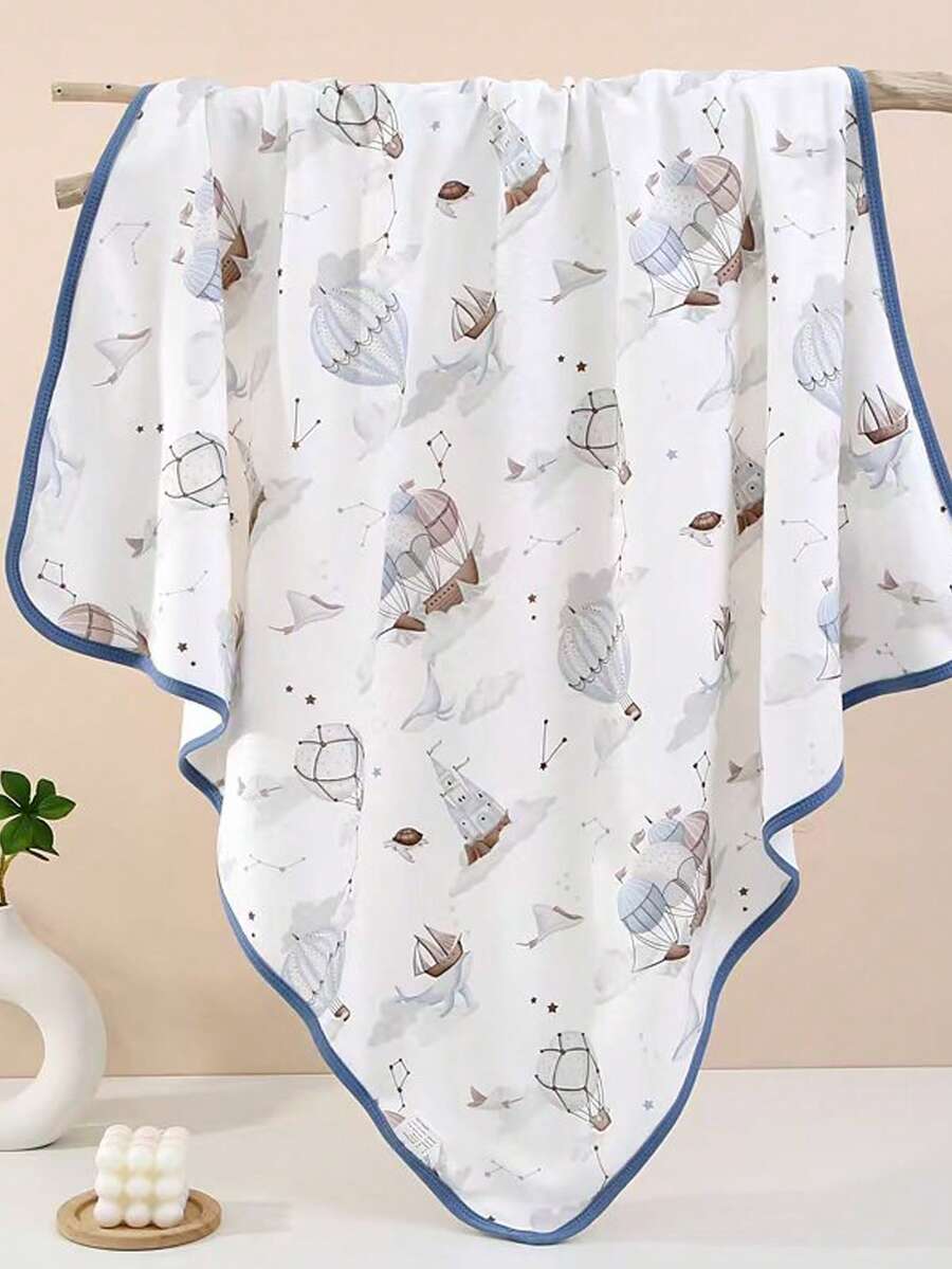 1pc Baby Skin-Friendly Soft Swaddle Blanket, 85*85cm, All Seasons