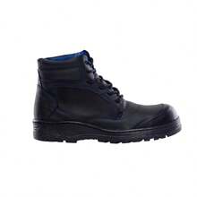 Bota Botin Calazado de Seguridad Industrial Para Hombre Dielectrica Casco de Poliamida Piel Suela Antiderrapante Tallas 25 a la 30 M091CP - Negro - Ver 1