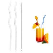 8 Peças Canudos de Vidro Coloridos Reutilizáveis, 4 Peças/2 Peças/1 Peça de 9" x 8 mm, Canudos de Bebida Fofos Resistentes a Impactos com 2 Escovas de Limpeza para Bebidas, Café, Suco, Coquetel, Chás, Material Escolar