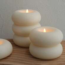1 st. handgemaakte donutkaars, vakantiedecoratie, creatief handwerkgeschenk, aromatherapiekaarsornament, verjaardagscadeau, leuke decoratie, fotografie-accessoire, Valentijnsdaggeschenk, Moederdaggeschenk, creatief ornament, gevormde kaars, woondecoratie, eettafeldecoratie, kerstdecoratie