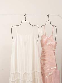 2 Stück hochwertige, faltbare schwarze Kleiderständer für formelle Kleider und Bademode Aufbewahrung, Luxus für Abendkleider, Hochzeitskleider und Premium-Bekleidung