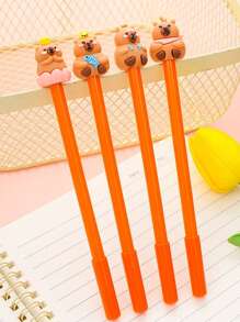 2pcs/24pcs Capybara Shaped Creative Ball-Point Pen, 0.5mm Black Ink, Ideal Gift For Back To School, Graduation, Teachers' Day, Office, School Writing