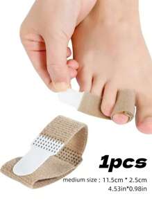 1-2 Peças Fita de Fixação para Dedos do Pé, Tamanho Médio/Grande Adulto Bandagens para Dedos, Design com Fivela de Gancho e Argola, Lavável e Reutilizável