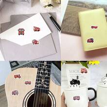 500张消防车贴纸卷，涂鸦贴纸，消防车玩具，酷炫消防车派对贴纸，装饰贴纸，防水乙烯基贴纸，笔记本电脑装饰贴纸，滑板贴纸，水瓶贴纸，笔记本贴纸 - 彩色 - 查看 5