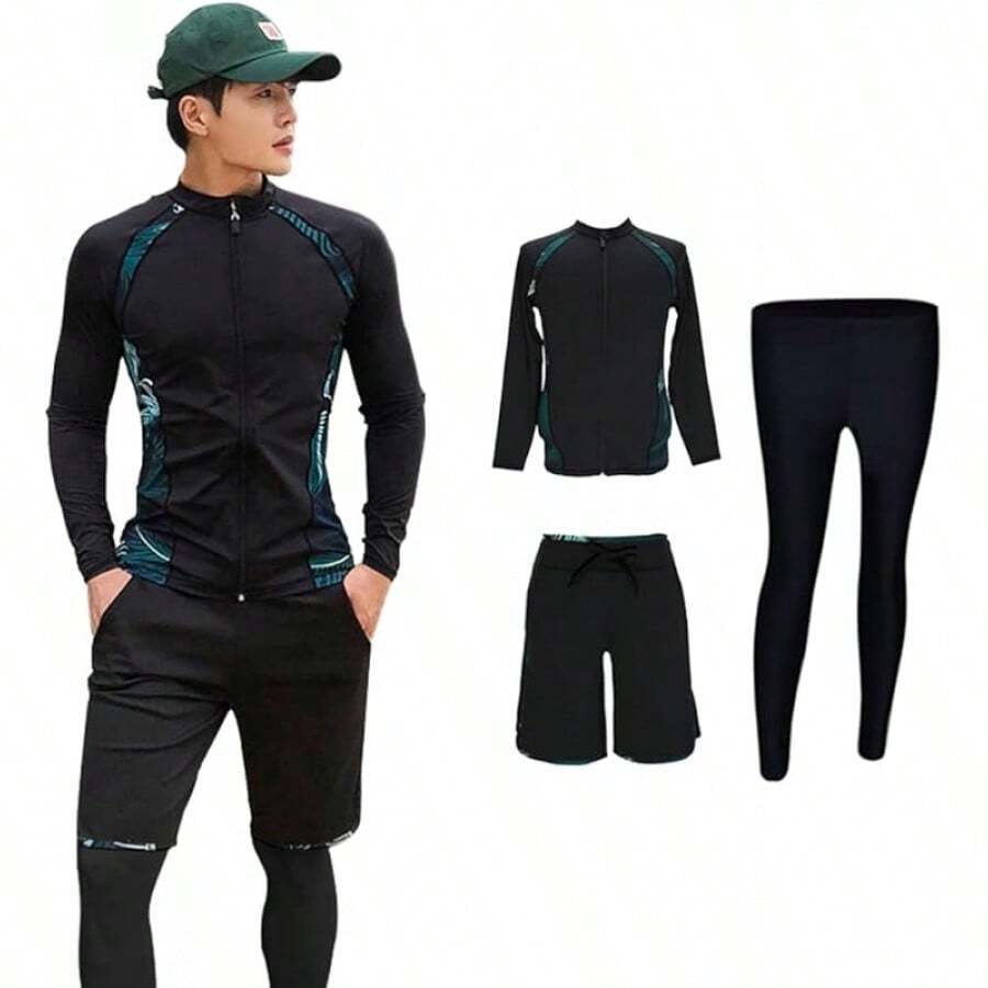 Men Swim Rashguard Sets - 3SET-03 - View 1
