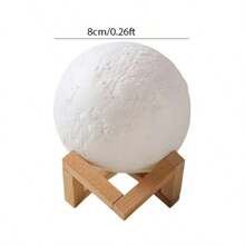 1 Decorazione 3D a luce di luna, adatta per camera da letto, ufficio, scrivania, perfetta per decorazione della casa, alimentata a batteria, perfetta come regalo per le vacanze
