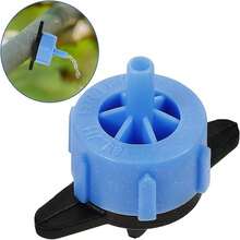 Adjustable Drip Irrigation Emitters - Pressure Compensating 8 L/H Micro Drip System Dripper Heads, Plastic Watering Dripper For Garden Lawn Watering, Connector(4L/H, Black) - Black - View 8