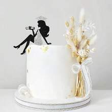 1pc/3pcs High Heel Woman Graduation Cake Topper Glitter Grad Cap Diploma Graduation Cake For GraduationTheme Party Supplies - Multicolor - View 7