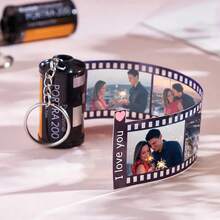 Anniversary Gifts Custom Text For The Film Roll Keychain Personalized Picture Camera Roll Keychain With Reel Album Customized - Multicolor - View 4