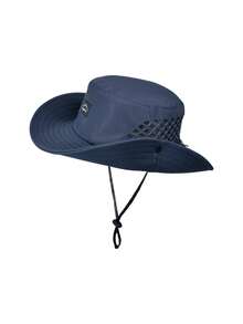 1 件轻便男士透气太阳帽，户外钓鱼渔夫帽宽边防紫外线登山帽男士太阳帽夏季帽子，适合徒步旅行和钓鱼等夏季户外活动